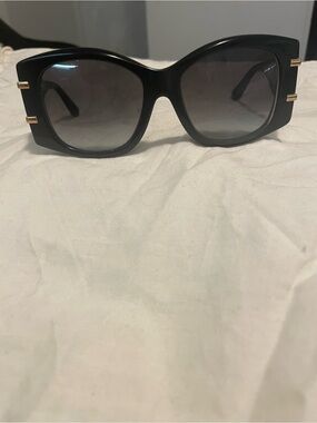 Dolce & Gabbana Black Sunglasses with Gold DG Logo